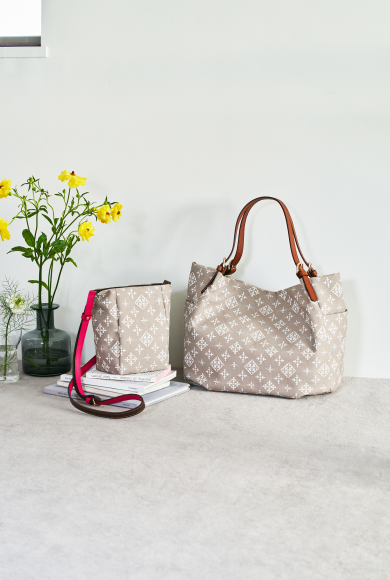 バイカラーペンシルミニショルダーバッグ⟨コットンジャガード⟩ トートバッグ⟨コットンジャガード⟩