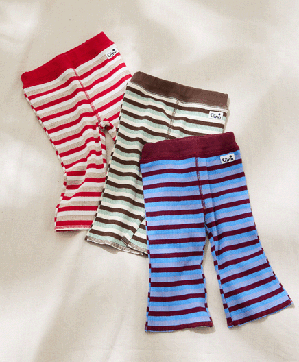 ボーダーワッフルレギンスパンツ