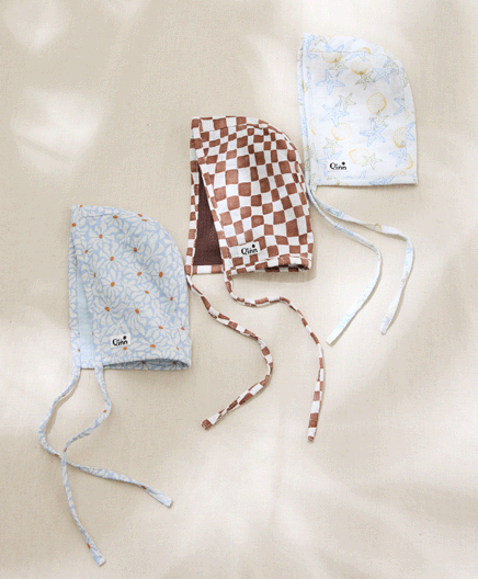 ダブルガーゼボンネット