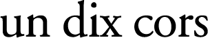un dix cors_2019spring