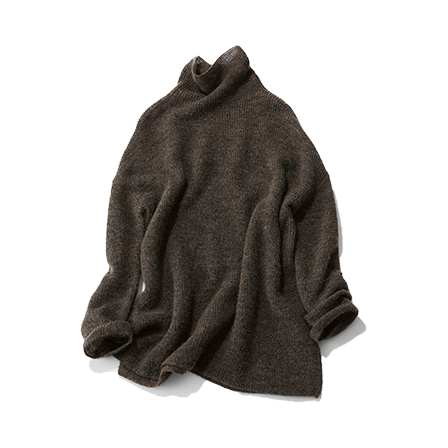 モヘアタートルニット